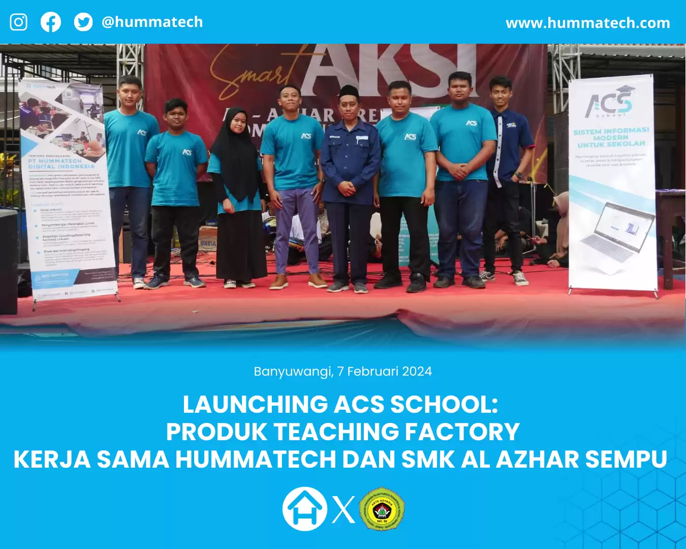 Launching ACS School: Produk Teaching Factory Kerja Sama Hummatech dan SMK Al Azhar Sempu Banyuwangi