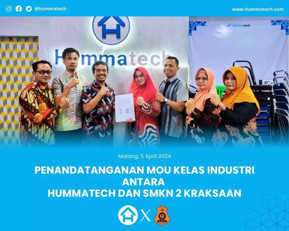 Penandatanganan MoU Kelas Industri Antara Hummatech dan SMKN 2 Kraksaan