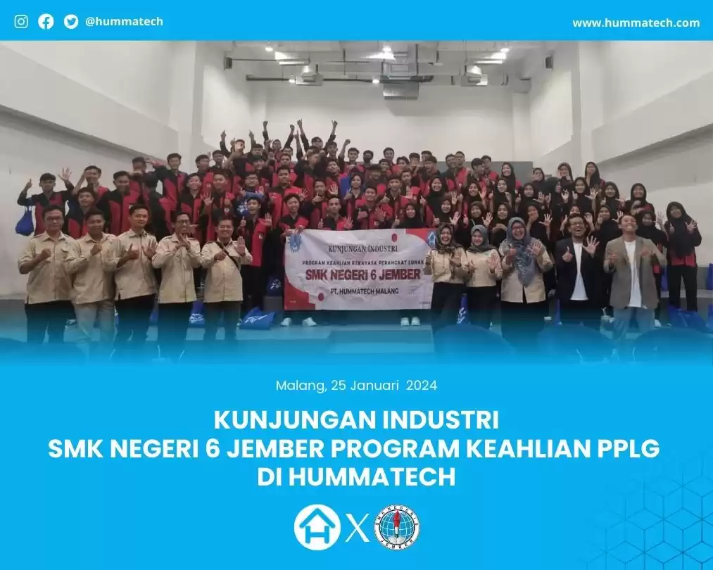 SMK Negeri 6 Jember Program Keahlian PPLG Gelar Kunjungan Industri ke Hummatech