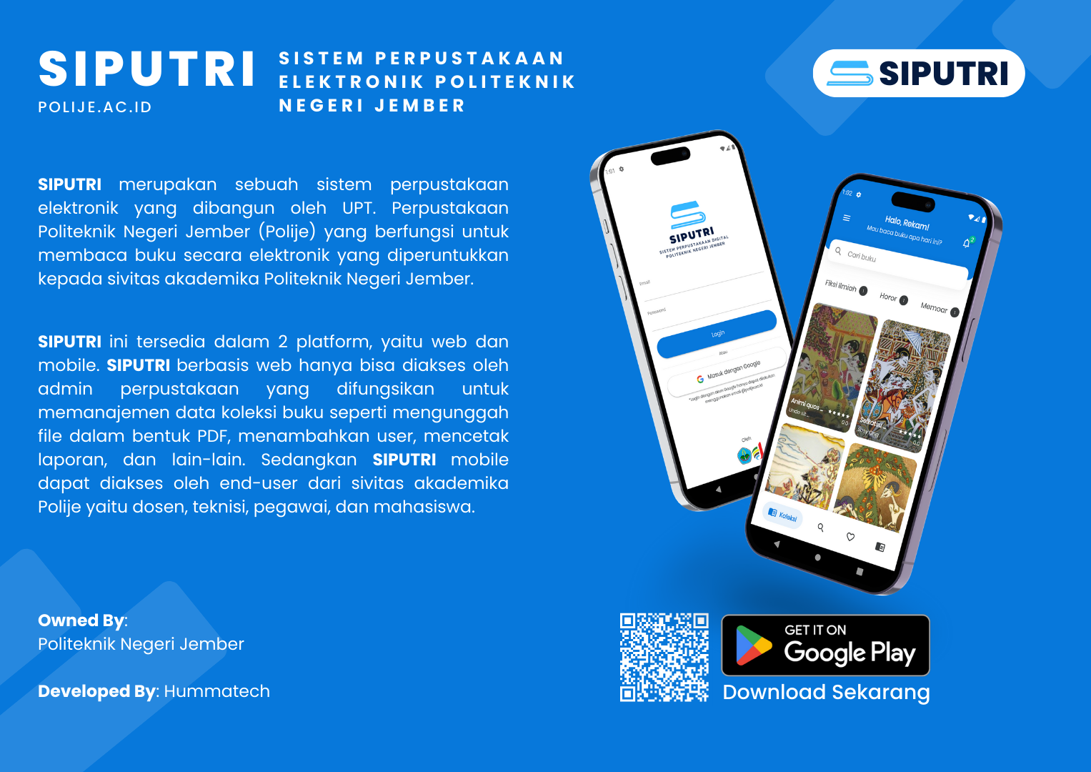 SIPUTRI (Sistem Perpustakaan Elektronik) Politeknik Negeri Jember